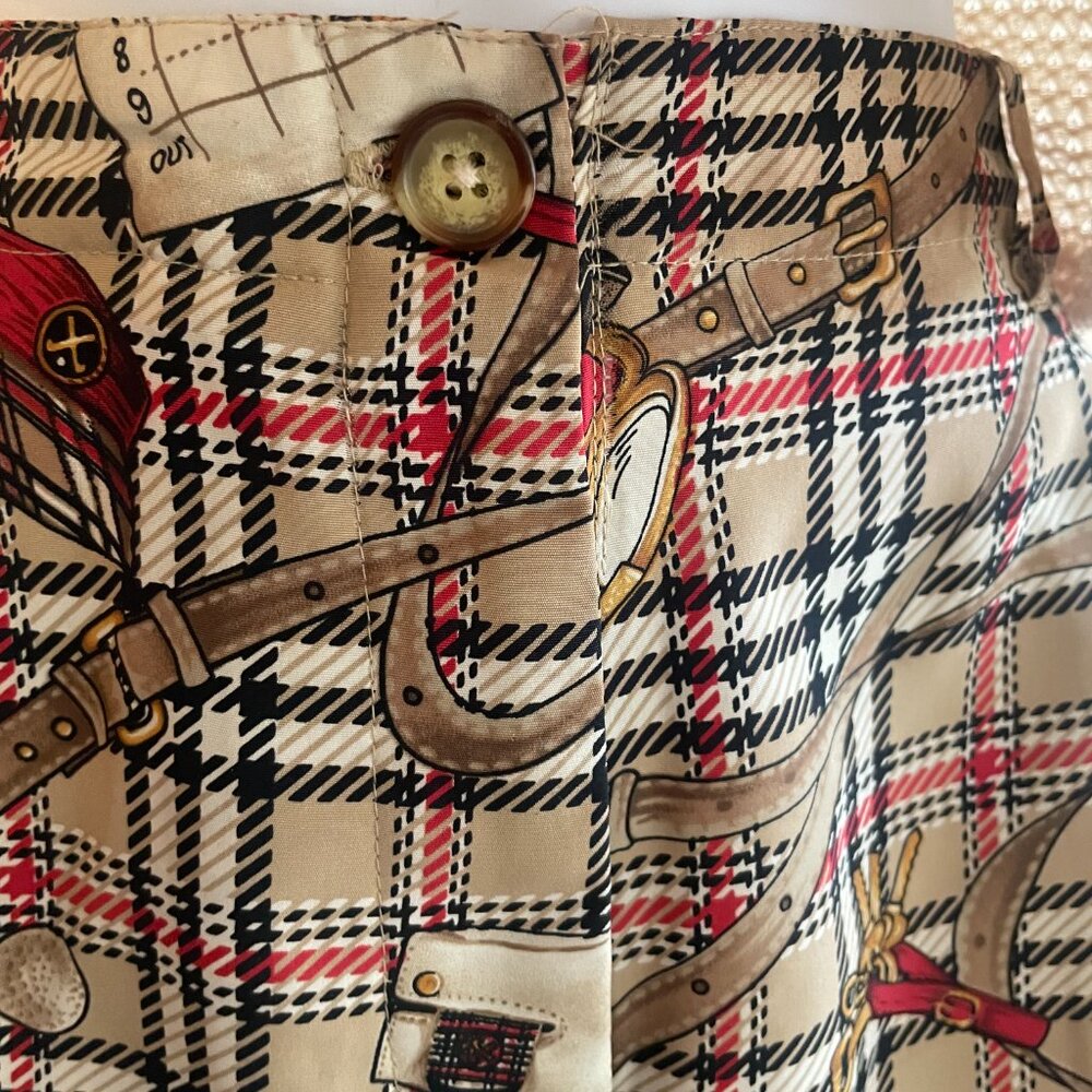 Vintage LL Sport high-waisted shorts with golf print and houndstooth plaid - Picture 3 of 7